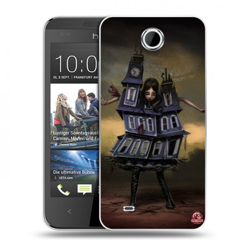 Дизайнерский пластиковый чехол для HTC Desire 300 Alice Madness Returns