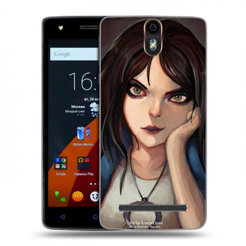 Дизайнерский силиконовый чехол для Wileyfox Storm Alice Madness Returns