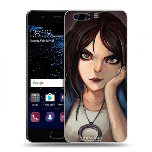 Дизайнерский пластиковый чехол для Huawei P10 Alice Madness Returns