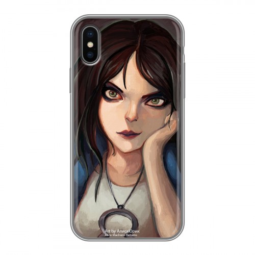 Дизайнерский силиконовый чехол для Iphone x10 Alice Madness Returns