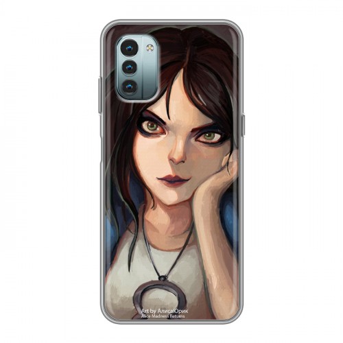 Дизайнерский силиконовый чехол для Nokia G11 Alice Madness Returns