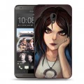 Дизайнерский пластиковый чехол для HTC Desire 700 Alice Madness Returns