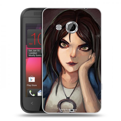 Дизайнерский пластиковый чехол для HTC Desire 200 Alice Madness Returns