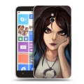 Дизайнерский пластиковый чехол для Nokia Lumia 1320 Alice Madness Returns