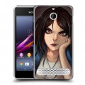 Дизайнерский силиконовый чехол для Sony Xperia E1 Alice Madness Returns