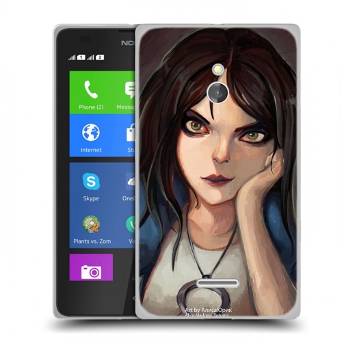 Дизайнерский силиконовый чехол для Nokia XL Alice Madness Returns