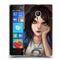 Дизайнерский пластиковый чехол для Microsoft Lumia 435 Alice Madness Returns