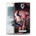 Дизайнерский пластиковый чехол для Lenovo A1000 Alice Madness Returns