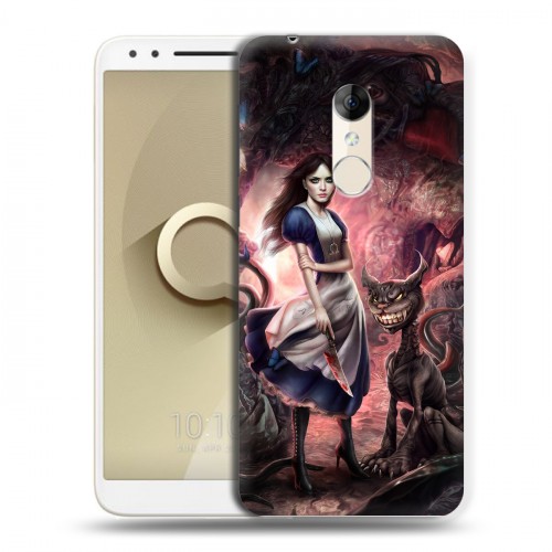 Дизайнерский пластиковый чехол для Alcatel 3 Alice Madness Returns