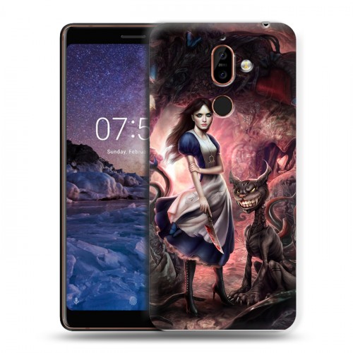 Дизайнерский пластиковый чехол для Nokia 7 Plus Alice Madness Returns