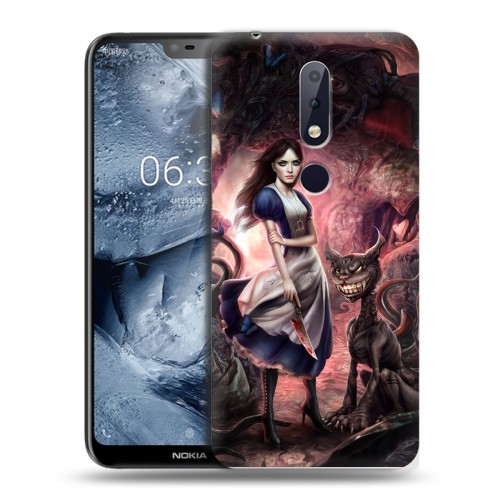 Дизайнерский силиконовый чехол для Nokia 6.1 Plus Alice Madness Returns