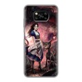 Дизайнерский силиконовый с усиленными углами чехол для Xiaomi Poco X3 Alice Madness Returns