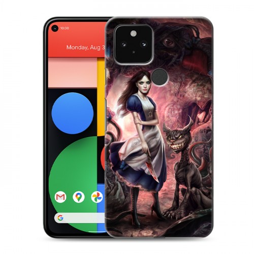 Дизайнерский пластиковый чехол для Google Pixel 5 Alice Madness Returns