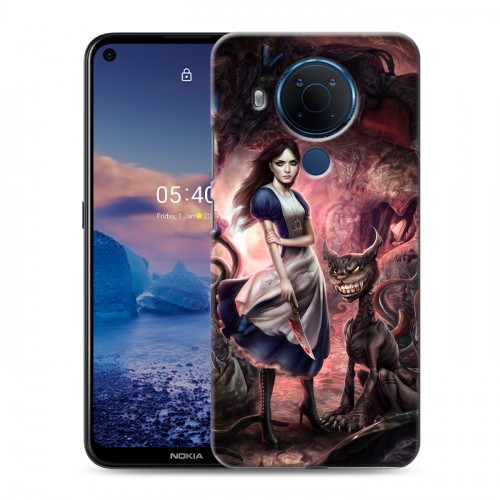 Дизайнерский силиконовый чехол для Nokia 5.4 Alice Madness Returns