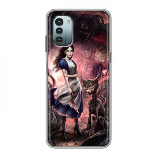 Дизайнерский силиконовый чехол для Nokia G11 Alice Madness Returns