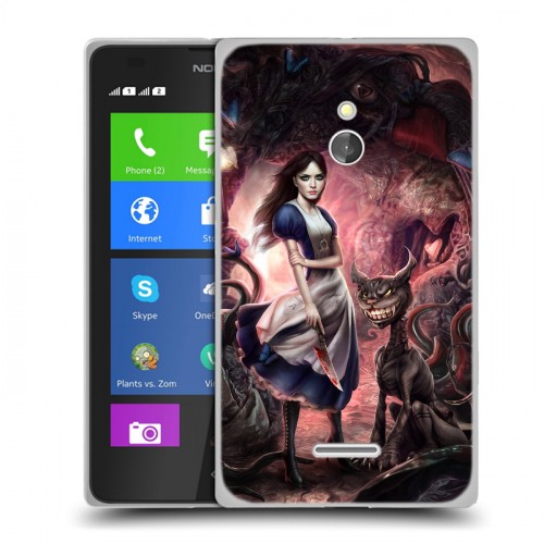 Дизайнерский силиконовый чехол для Nokia XL Alice Madness Returns