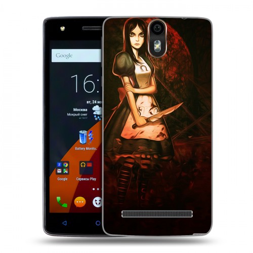 Дизайнерский силиконовый чехол для Wileyfox Storm Alice Madness Returns