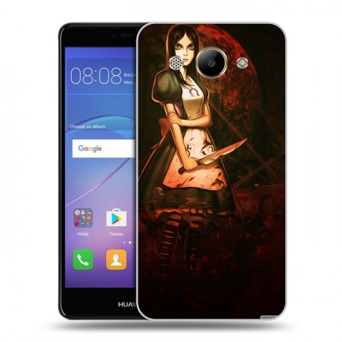 Дизайнерский пластиковый чехол для Huawei Y3 (2017) Alice Madness Returns