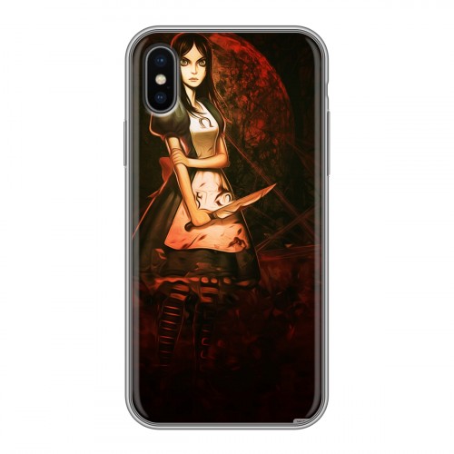 Дизайнерский силиконовый чехол для Iphone x10 Alice Madness Returns