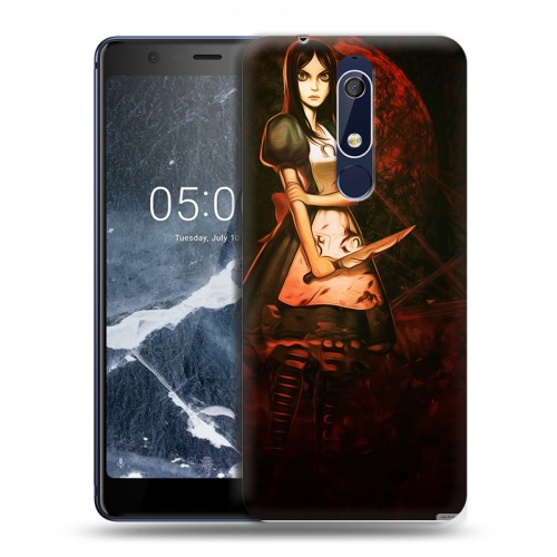 Дизайнерский пластиковый чехол для Nokia 5.1 Alice Madness Returns