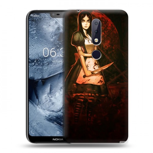 Дизайнерский пластиковый чехол для Nokia 6.1 Plus Alice Madness Returns