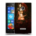 Дизайнерский пластиковый чехол для Microsoft Lumia 435 Alice Madness Returns