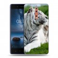 Дизайнерский пластиковый чехол для Nokia 8 Тигры