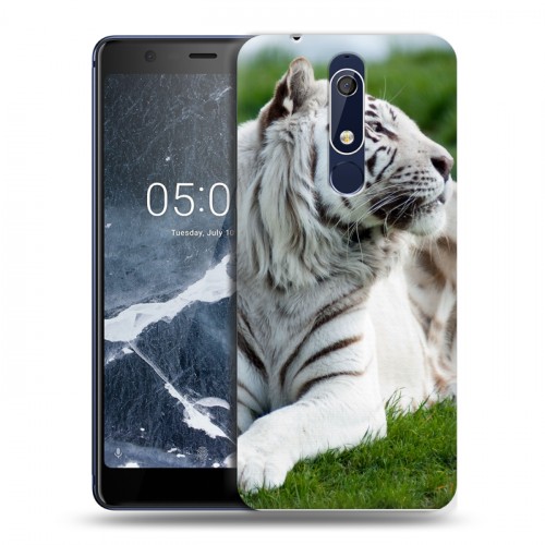 Дизайнерский пластиковый чехол для Nokia 5.1 Тигры