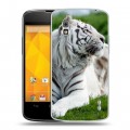 Дизайнерский пластиковый чехол для LG Google Nexus 4 Тигры