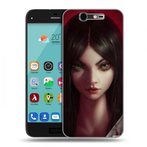 Дизайнерский силиконовый чехол для ZTE Blade S7 Alice Madness Returns