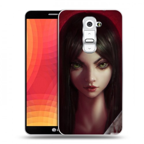 Дизайнерский пластиковый чехол для LG Optimus G2 Alice Madness Returns