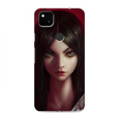 Дизайнерский пластиковый чехол для Google Pixel 4a Alice Madness Returns