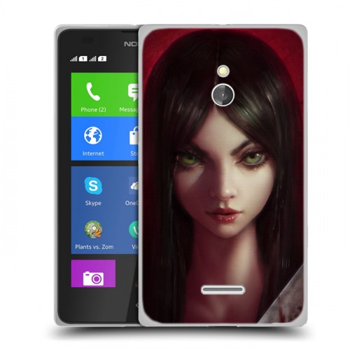 Дизайнерский силиконовый чехол для Nokia XL Alice Madness Returns