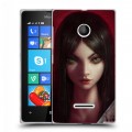 Дизайнерский пластиковый чехол для Microsoft Lumia 435 Alice Madness Returns