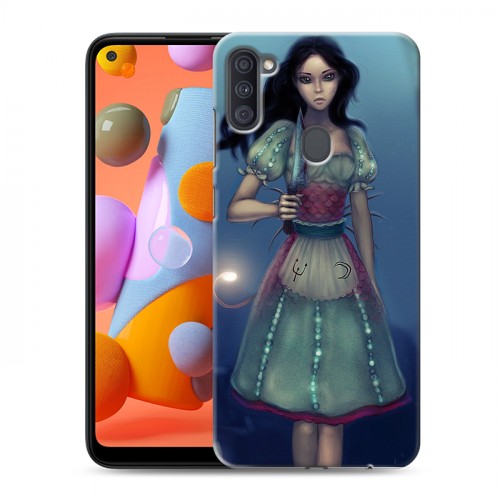 Дизайнерский силиконовый с усиленными углами чехол для Samsung Galaxy A11 Alice Madness Returns