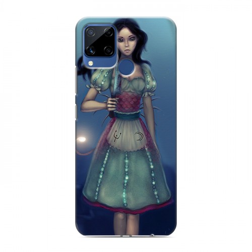 Дизайнерский силиконовый с усиленными углами чехол для Realme C15 Alice Madness Returns