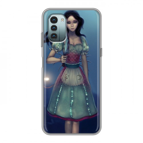 Дизайнерский силиконовый чехол для Nokia G11 Alice Madness Returns