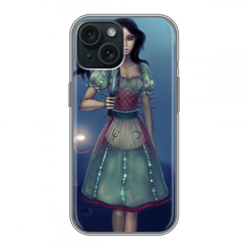 Дизайнерский силиконовый чехол для Iphone 15 Alice Madness Returns