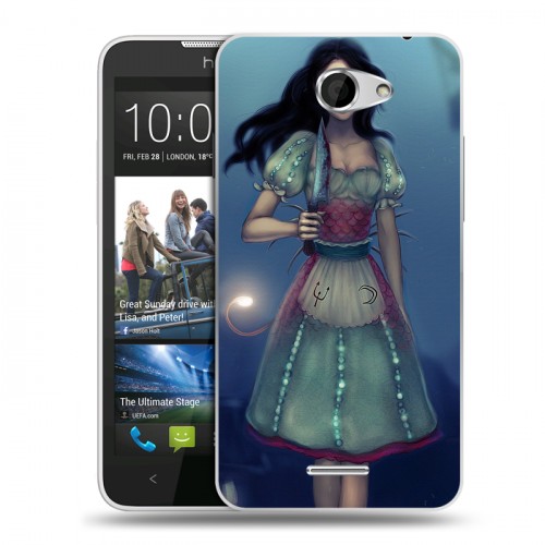 Дизайнерский пластиковый чехол для HTC Desire 516 Alice Madness Returns