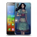 Дизайнерский пластиковый чехол для Lenovo A6000 Alice Madness Returns