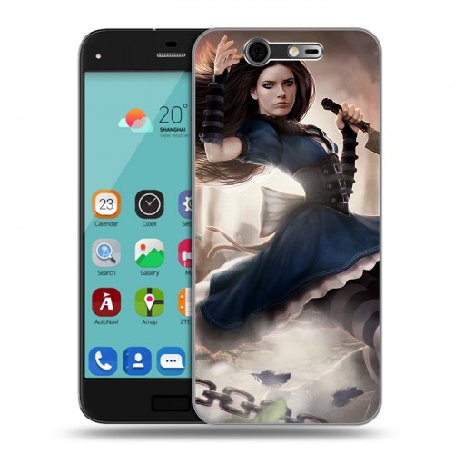 Дизайнерский силиконовый чехол для ZTE Blade S7 Alice Madness Returns