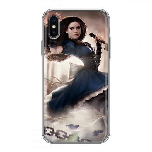 Дизайнерский силиконовый чехол для Iphone x10 Alice Madness Returns