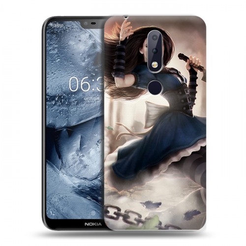 Дизайнерский пластиковый чехол для Nokia 6.1 Plus Alice Madness Returns