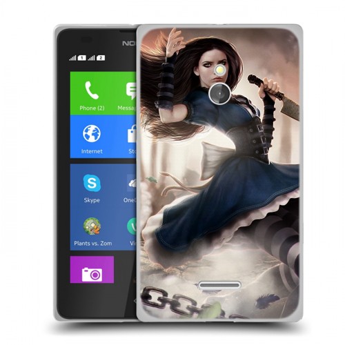 Дизайнерский силиконовый чехол для Nokia XL Alice Madness Returns