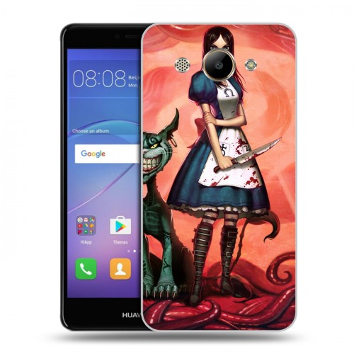 Дизайнерский пластиковый чехол для Huawei Y3 (2017) Alice Madness Returns