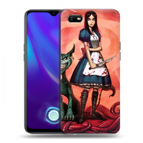 Дизайнерский силиконовый с усиленными углами чехол для OPPO A1k Alice Madness Returns