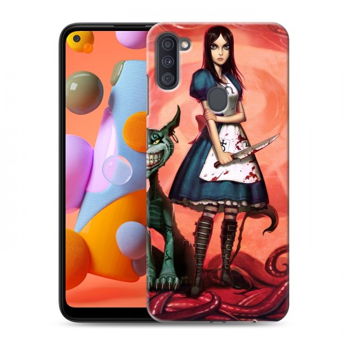 Дизайнерский силиконовый с усиленными углами чехол для Samsung Galaxy A11 Alice Madness Returns