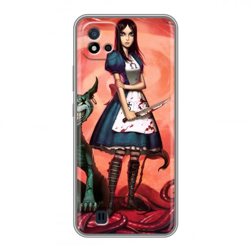 Дизайнерский силиконовый чехол для Realme C20 Alice Madness Returns