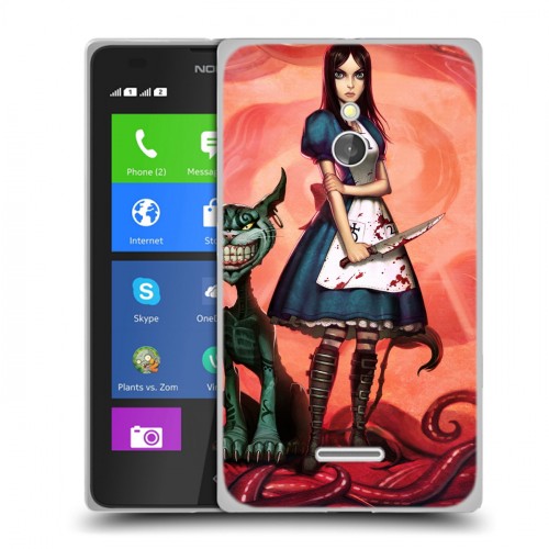 Дизайнерский силиконовый чехол для Nokia XL Alice Madness Returns