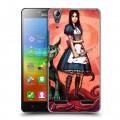 Дизайнерский пластиковый чехол для Lenovo A6000 Alice Madness Returns